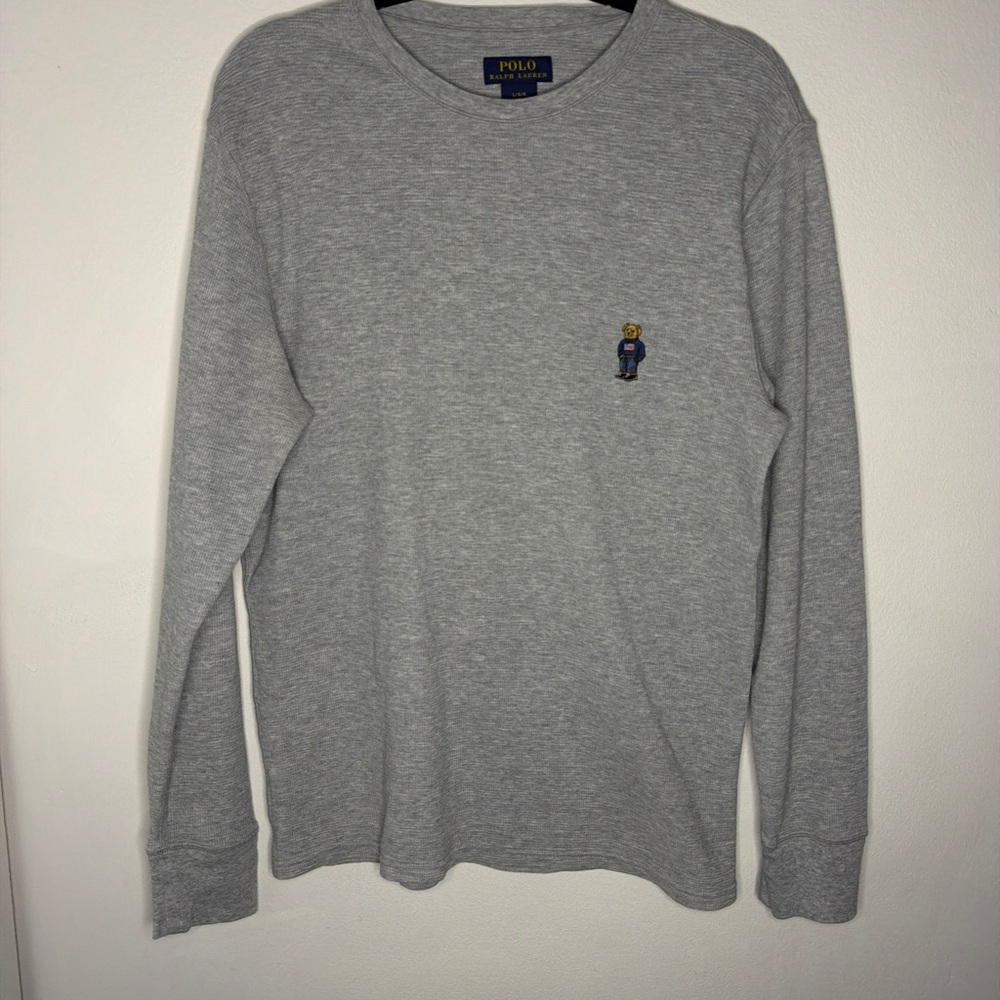 Polo by Ralph Lauren Light Gray Long Sleeve Shirt